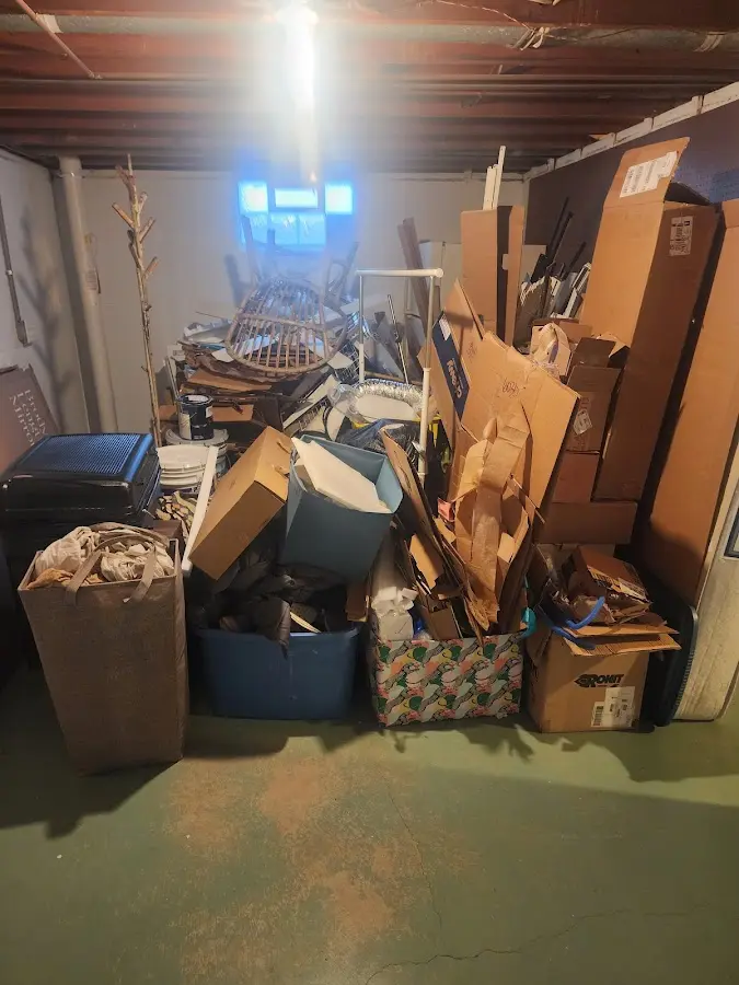 Roll-off dumpster container at job site for 15 Yard Dumpster Rental in Glassmanor